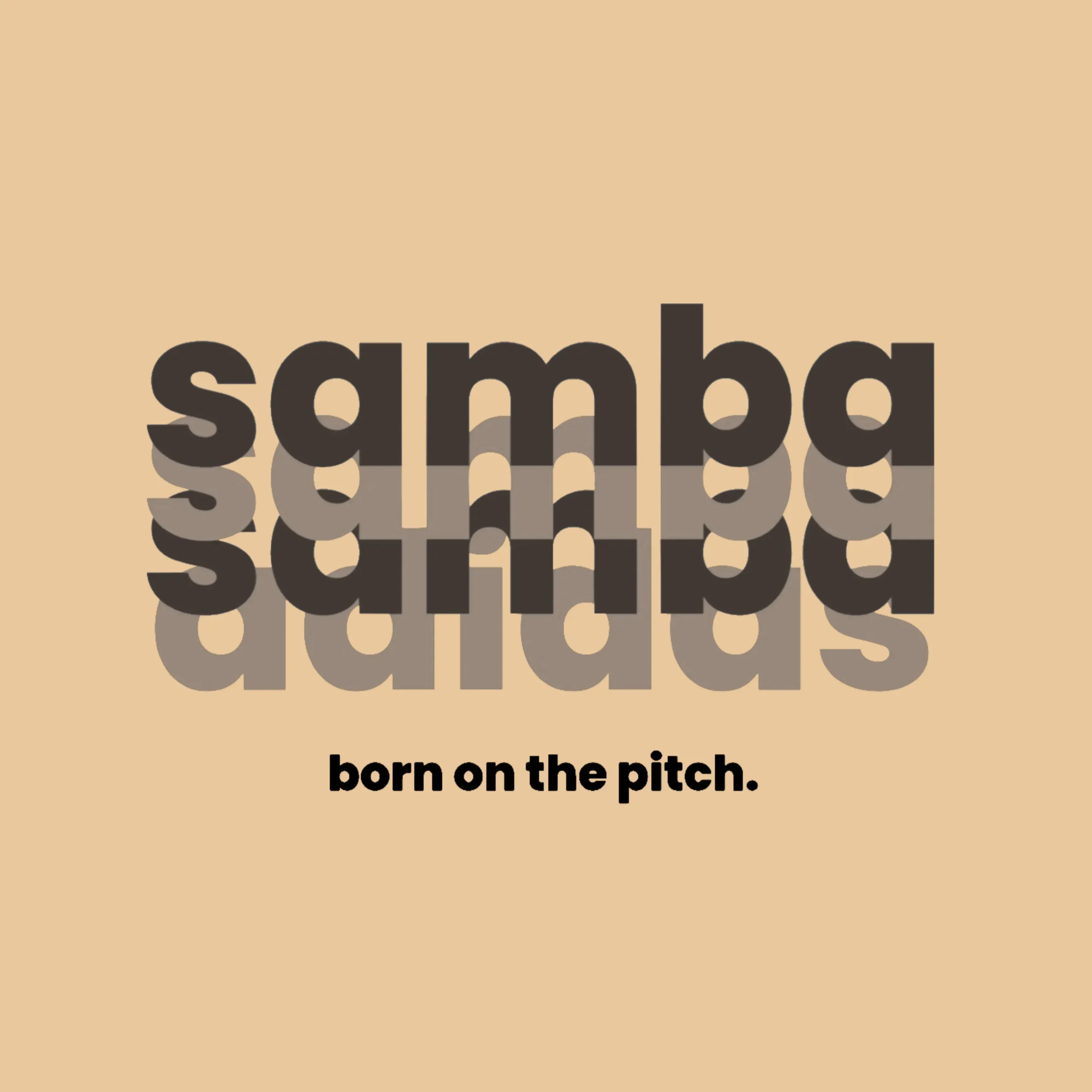 Adidas Samba reflection typography T-shirt design by Thirtee Five