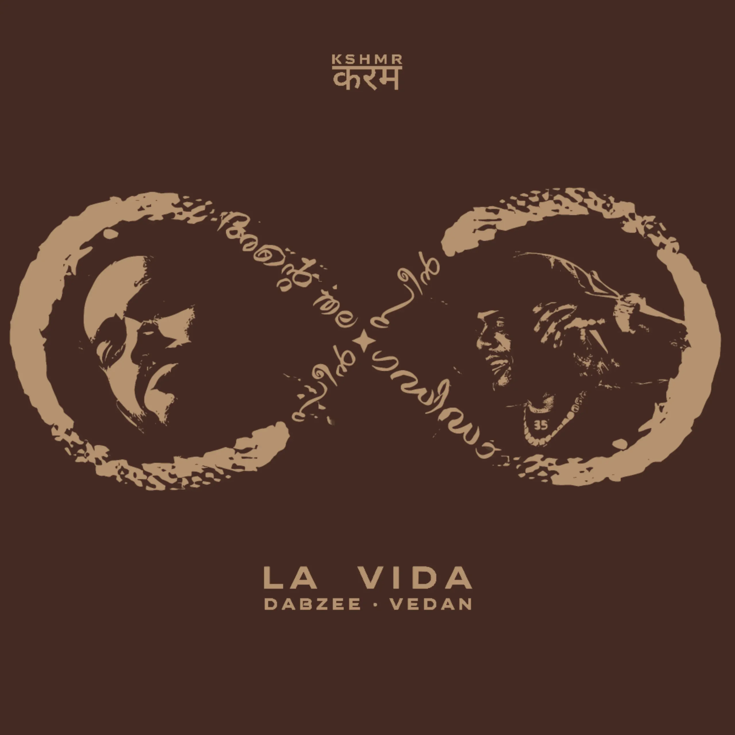 La Vida artwork featuring Dabzee and Vedan in an infinity loop design