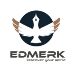 Edmerk company logo with bird and pen icon